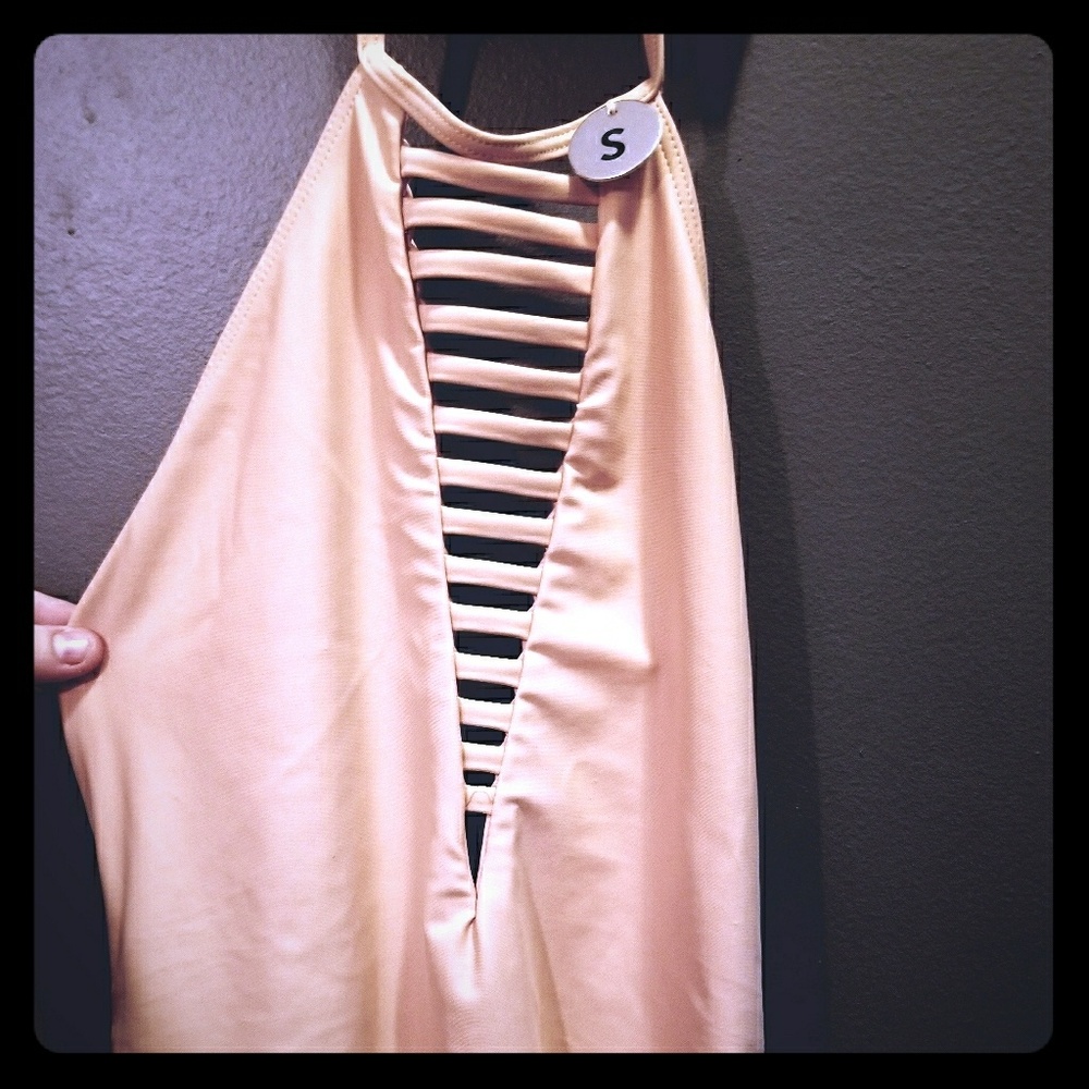 Peach Forever21 bathing suit